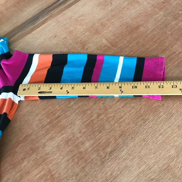 Lauren Ralph Lauren Top Women XL Blue White Striped Button Snap Accent Preppy - Picture 9 of 11